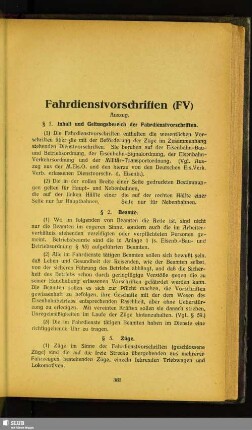 Fahrdienstvorschriften (FV)