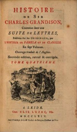 Histoire de Sir Charles Grandison, 4