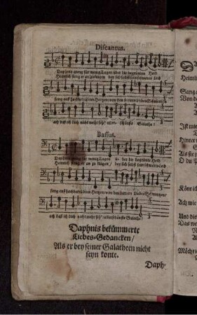 Daphnis bekümmerte Liebes-Gedancken/ Als er bey seiner Galatheen nicht seyn konte