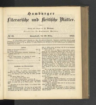 No. 21. 12. März 1853