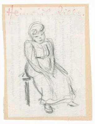 Studie sitzende Frau