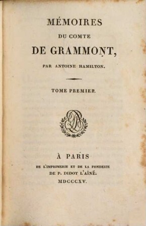 Mémoires du comte de Grammont, 1