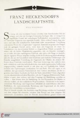 2: Franz Heckendorfs Landschaftsstil