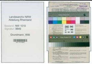 Entnazifizierung Willi Grundmann , geb. 21.03.1887 (Post)