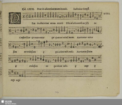 VIII. Senfl, Ludwig: Deus in adjutorium meum intende