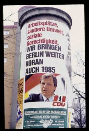Wahlplakat CDU 12.12.84.
