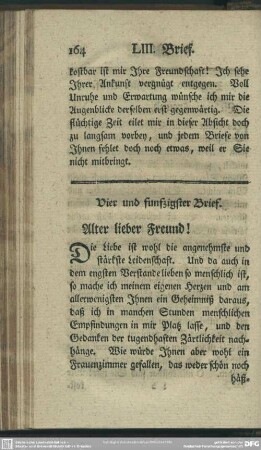 Vier und funfzigster Brief. Alter lieber Freund!