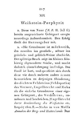 XIX Weissstein-Porphyrit
