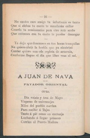 A Juan de Nava : Payador oriental. - Cifra.