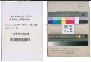 Entnazifizierung Hildegard Kohl , geb. 26.01.1913 ()