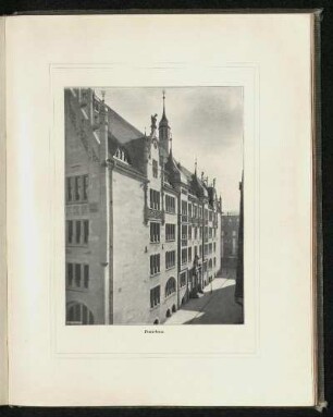 Rathaus Stuttgart. Hinterfront. Ansicht
