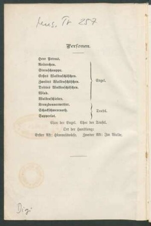 Personen, Requisiten