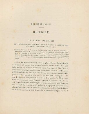 Première partie. - Histoire