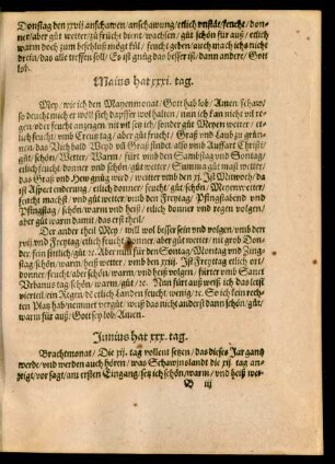 Maius hat xxxi. tag.