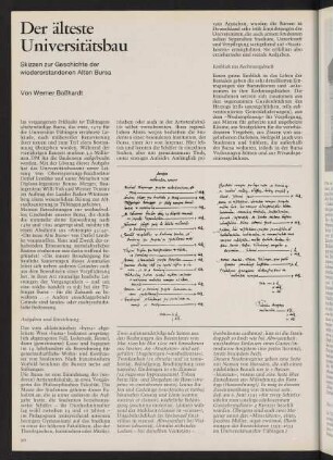 90-94, Der älteste Universitätsbau