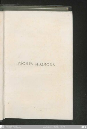 Péchés mignons
