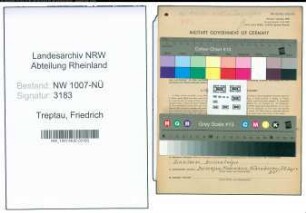 Entnazifizierung Friedrich Treptau , geb. 02.03.1907 (Arbeiter)