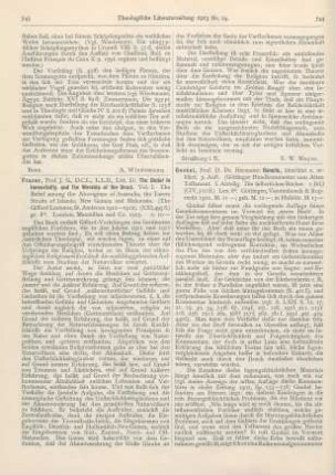 744-746 [Rezension] Gunkel, Hermann, Genesis, übers. u. erklärt. 3. Aufl