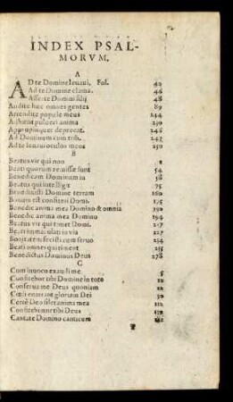 Index Psalmorum.