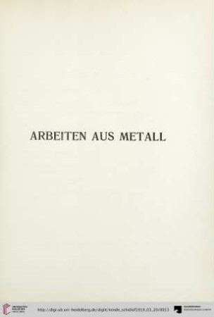 Arbeiten aus Metall (Nr. 583-430)