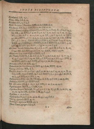 Index Scriptorum.