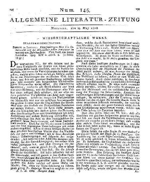 Buchholz, C. A.: Reminiscenzen und Reisetabletten. Hildesheim: Gerstenberg 1807