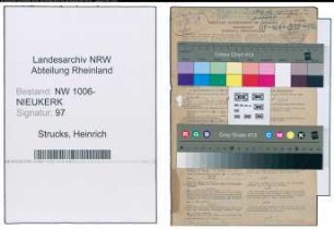 Entnazifizierung Heinrich Strucks , geb. 19.11.1900 (Verw.Beamter)