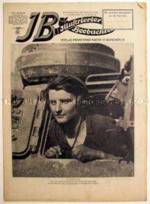 Wochenzeitschrift der NSDAP "Illustrierter Beobachter" u.a. zur Eroberung einer sowjetischen Stellung durch die Wehrmacht