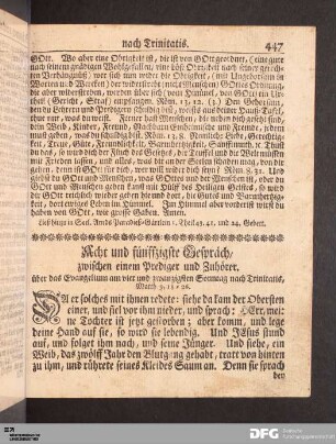 Acht und fünffzigste Gespräch, am vier u. zwanzigsten Sonntag nach Trinitatis.