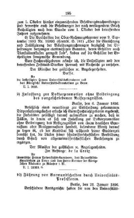 Führung von Vormundschaften durch Universitäts-Professoren : [B. Universitäten]