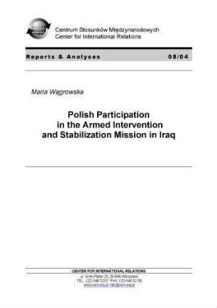Polish participation in the armed intervention and stabilization mission in Iraq