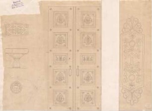 Klenze, Leo von; St. Petersburg (Russland); Eremitage - Tür (Details)