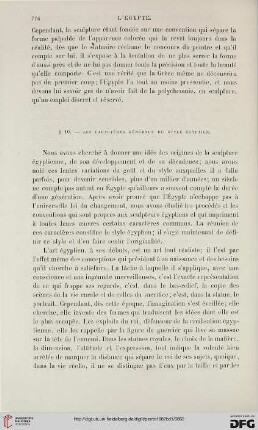 § 10: Les caractères généraux du style égyptien