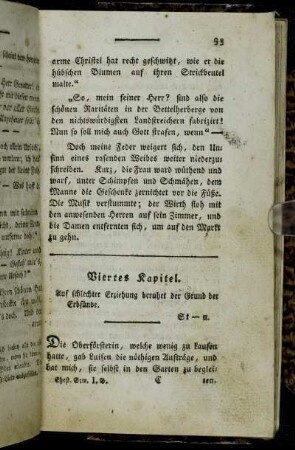 Viertes Kapitel. Auf schlechter Erziehung beruhet der Grund der Erbsünde
