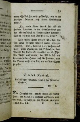 Viertes Kapitel. Auf schlechter Erziehung beruhet der Grund der Erbsünde
