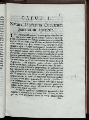 Caput I. Natura Linearum Curvarum generatim aperitur.