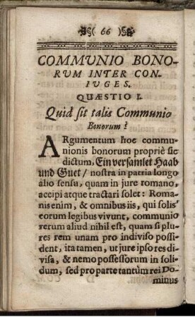 Communio Bonorum Inter Coniuges