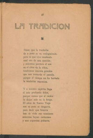 La tradición