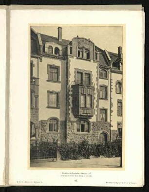Wohnhaus in Karlsruhe, Hirschstr. 107. Außenansicht.