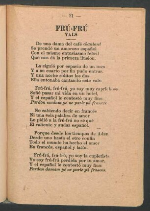 Frú-Frú : Vals