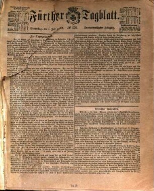 Fürther Tagblatt : General-Anzeiger für Fürth und Umgegend. 1869, 7/12