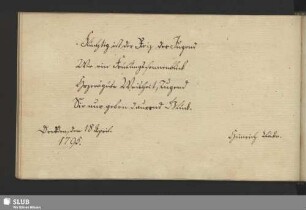 Bl. 76r-77v. Stammbucheintrag von Näke, Heinrich