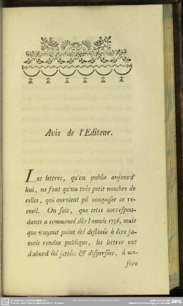 Avis de l`Editeur