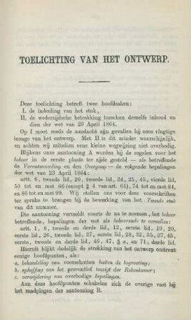 Toelichting van het ontwerp