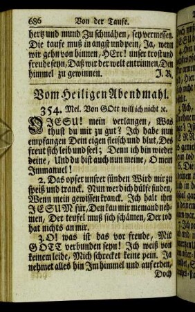 Vom Heiligen Abendmahl. - Von der Dancksagung.