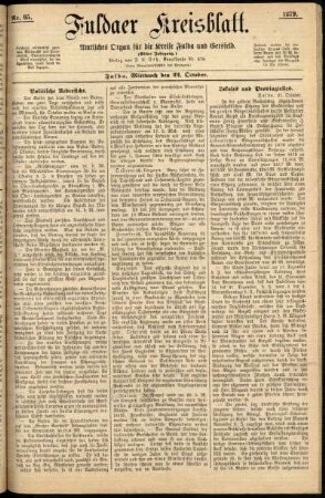 Ausgabe vom Mittwoch, den 22. Oktober 1879.