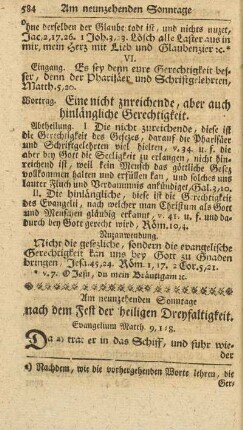 Am neunzehenden Sonntage nach dem Fest der heiligen Dreyfaltigkeit