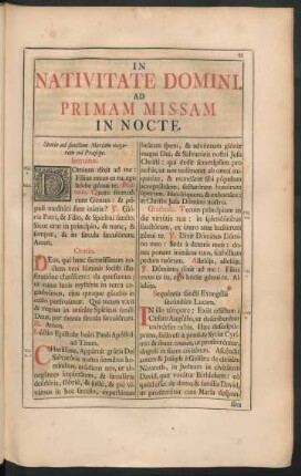 In Nativitate Domini. Ad Primam Missam In Nocte.