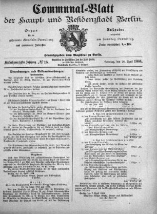 1884,16: No. 16, 20. April 1884