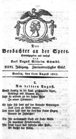 32. Stueck, 6. August 1827